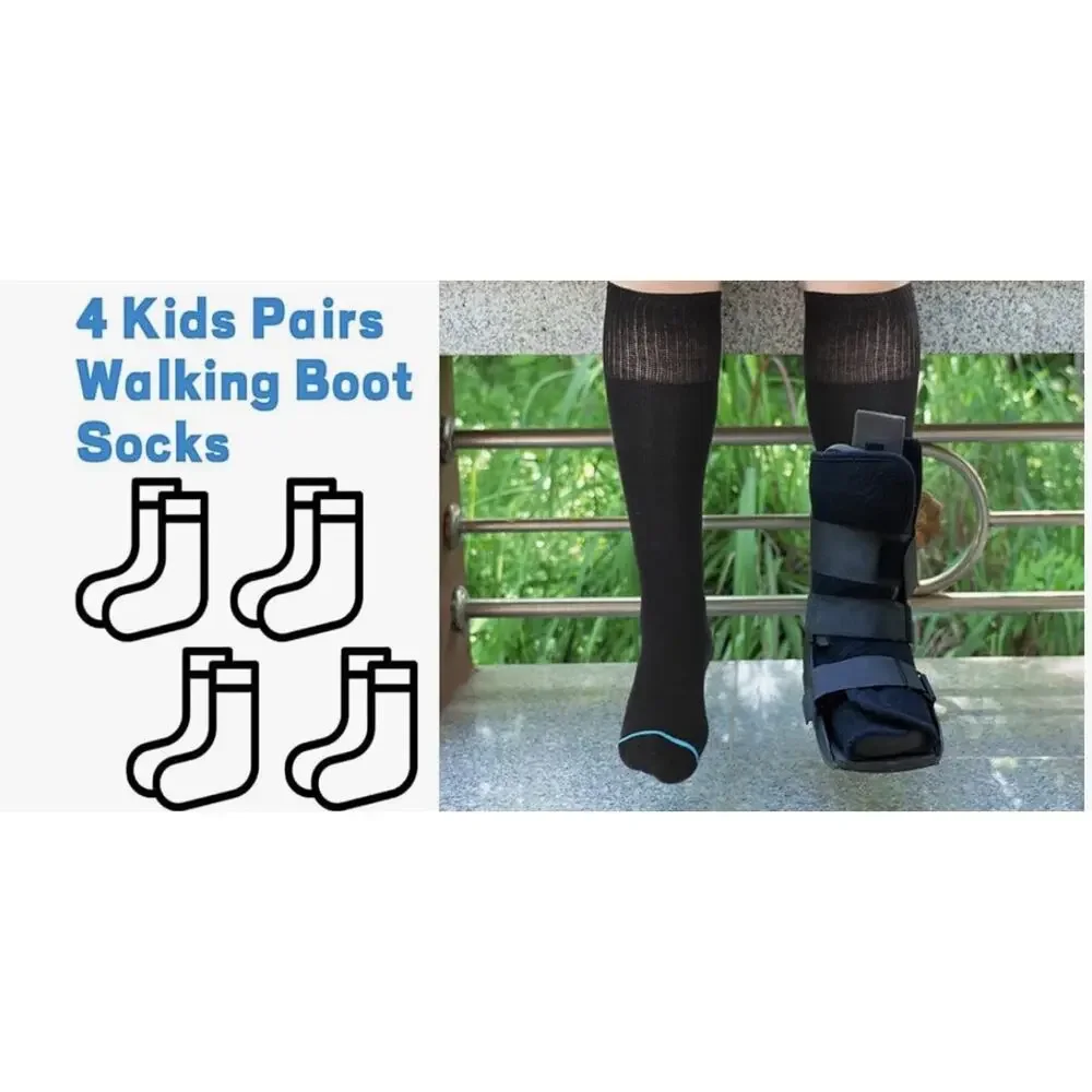 4 Pairs Kids Replacement Sock Liner for Walking Boots Cast Socks